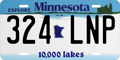 MN license plate 324LNP
