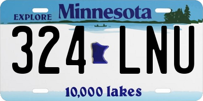 MN license plate 324LNU