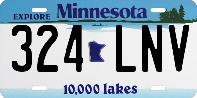 MN license plate 324LNV