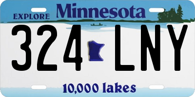 MN license plate 324LNY