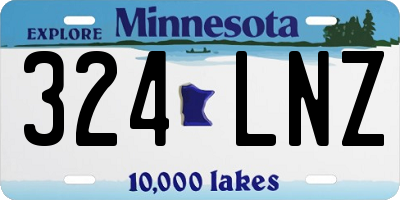 MN license plate 324LNZ