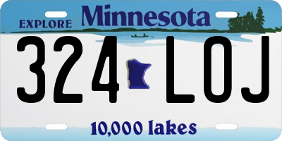 MN license plate 324LOJ