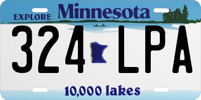 MN license plate 324LPA