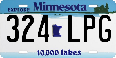 MN license plate 324LPG