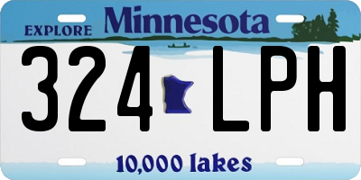 MN license plate 324LPH