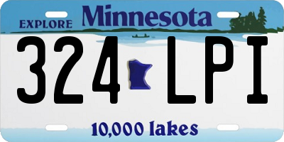 MN license plate 324LPI
