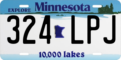 MN license plate 324LPJ