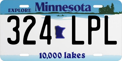 MN license plate 324LPL