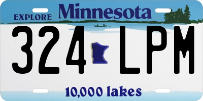 MN license plate 324LPM