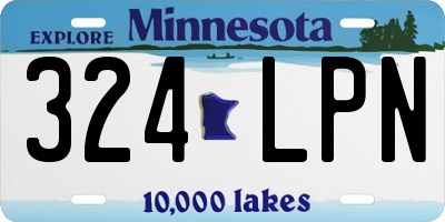 MN license plate 324LPN