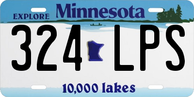 MN license plate 324LPS