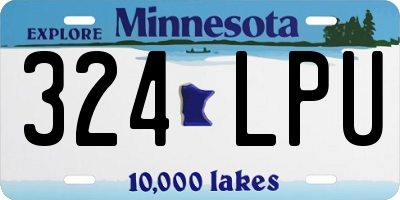 MN license plate 324LPU