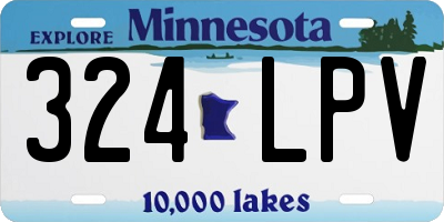 MN license plate 324LPV