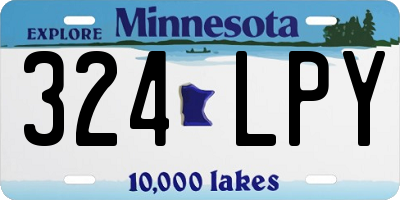 MN license plate 324LPY