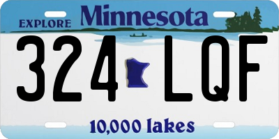 MN license plate 324LQF