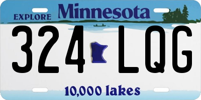 MN license plate 324LQG
