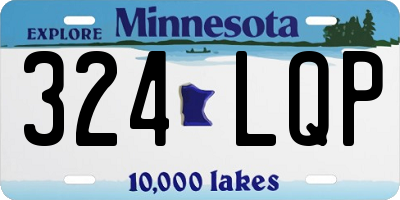 MN license plate 324LQP