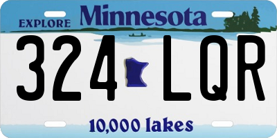 MN license plate 324LQR