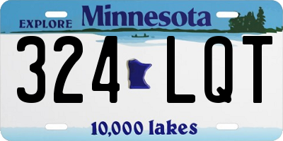 MN license plate 324LQT