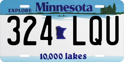 MN license plate 324LQU