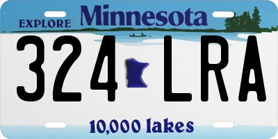 MN license plate 324LRA