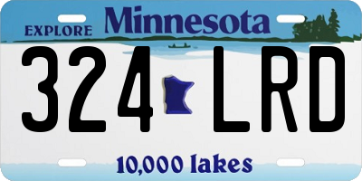 MN license plate 324LRD