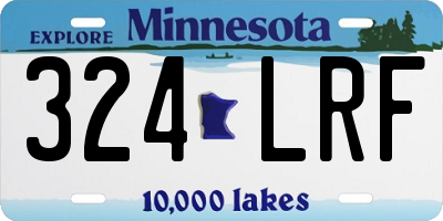 MN license plate 324LRF