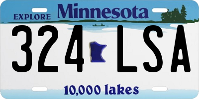 MN license plate 324LSA