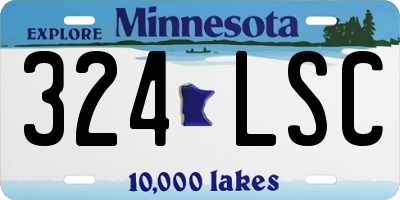 MN license plate 324LSC