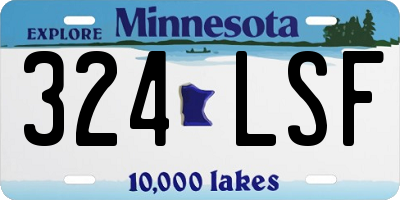 MN license plate 324LSF