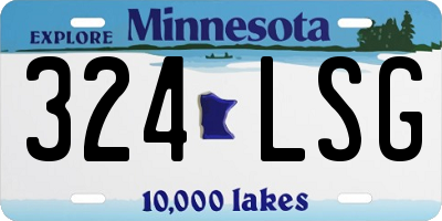 MN license plate 324LSG
