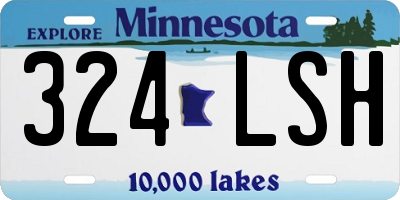 MN license plate 324LSH