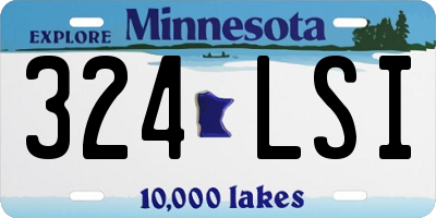 MN license plate 324LSI