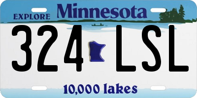 MN license plate 324LSL