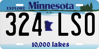 MN license plate 324LSO