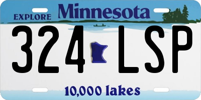 MN license plate 324LSP