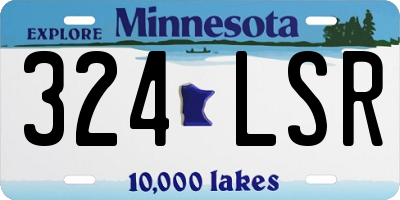 MN license plate 324LSR