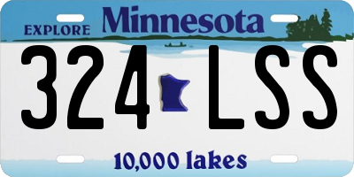 MN license plate 324LSS