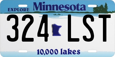 MN license plate 324LST
