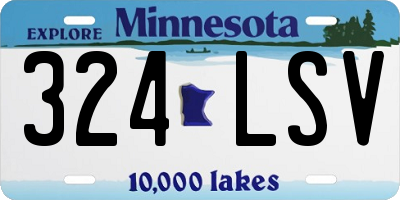MN license plate 324LSV
