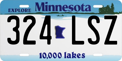 MN license plate 324LSZ