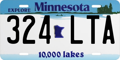MN license plate 324LTA