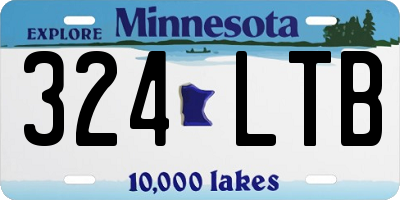 MN license plate 324LTB