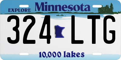 MN license plate 324LTG