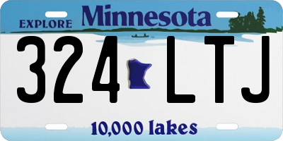 MN license plate 324LTJ