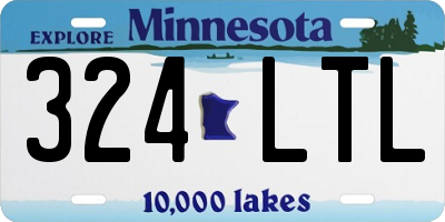 MN license plate 324LTL