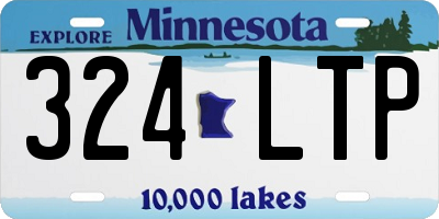 MN license plate 324LTP