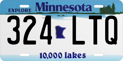MN license plate 324LTQ