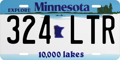 MN license plate 324LTR