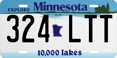 MN license plate 324LTT